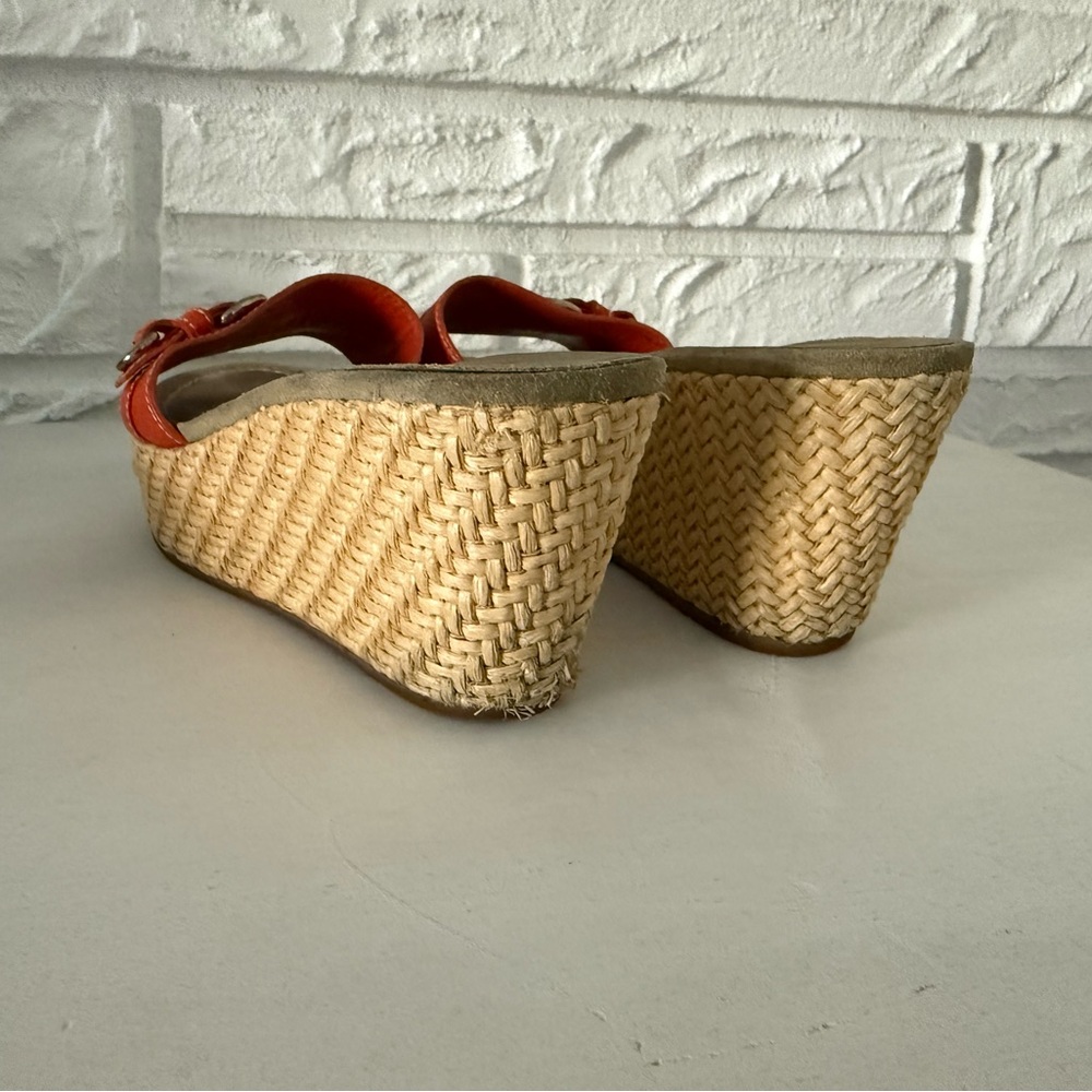 Prada Leather Espadrille Wedge Sandals - Picture 5 of 7